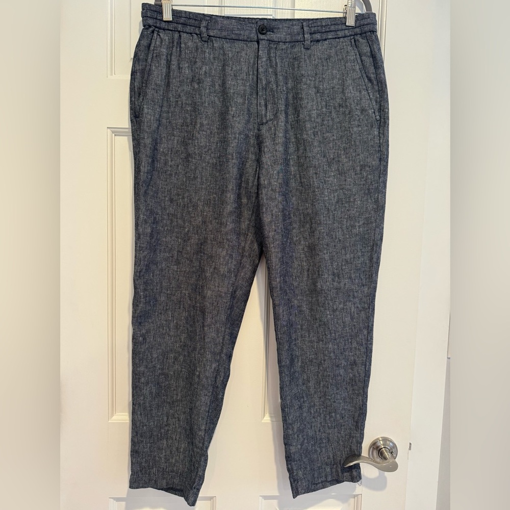 Banana Republic Men's Blue Linen Pants Large 35x30